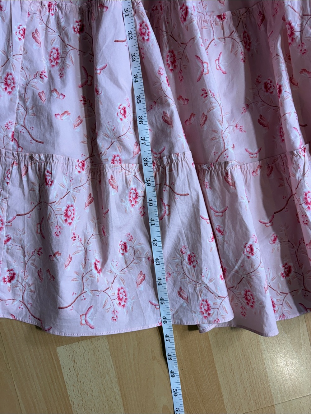 Hill House Nap Dress in Bridgerton Pink Floral Smocked Ruffle Tiered Small - Picture 11 of 11
